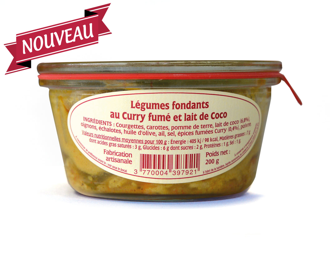 Légumes fondants au Curry fumé et lait de Coco 200 g