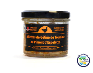 Rillettes de Géline de Touraine au Piment d’Espelette 80 g