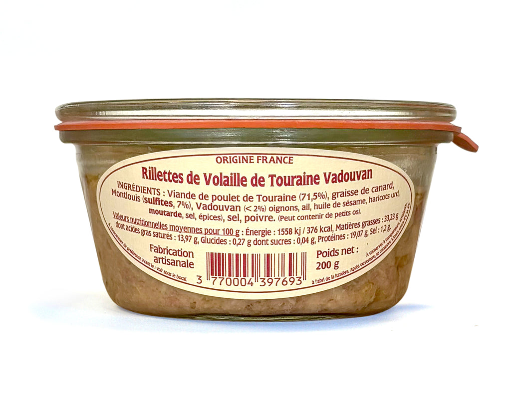 Rillettes de Volaille de Touraine Vadouvan 200 g