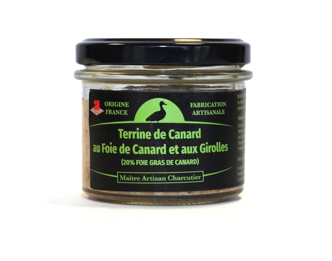 Terrine de Canard au Foie de Canard et aux Girolles (20% FOIE GRAS DE CANARD) 80 g