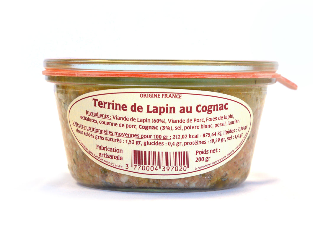 Terrine de Lapin au Cognac 200 g